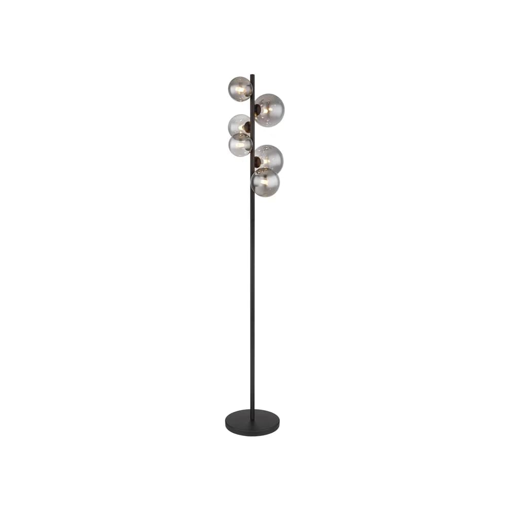 Globo 56133-6S Riha Stehleuchte Metall Schwarz Matt, 6X G9 Led