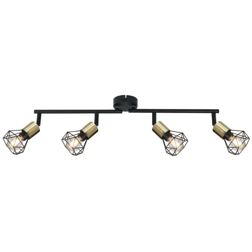 Globo 54802S-4AB Xara I Strahler Metall Schwarz, 4X E14