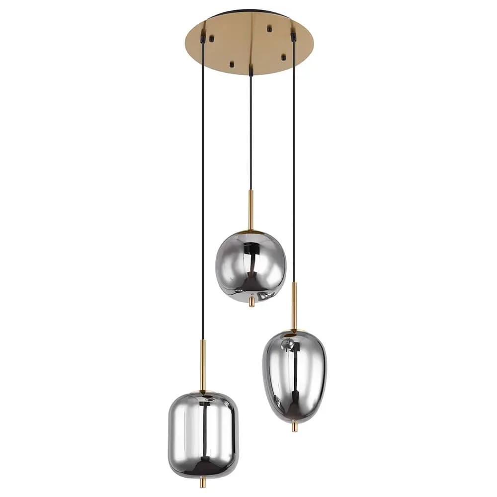 Globo Lighting Hängeleuchte , gold , Maße (cm): H: 120 Ø: 46