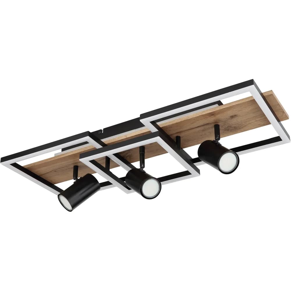Globo 67305D2 Kassu Deckenleuchte Metall Schwarz Matt, Led