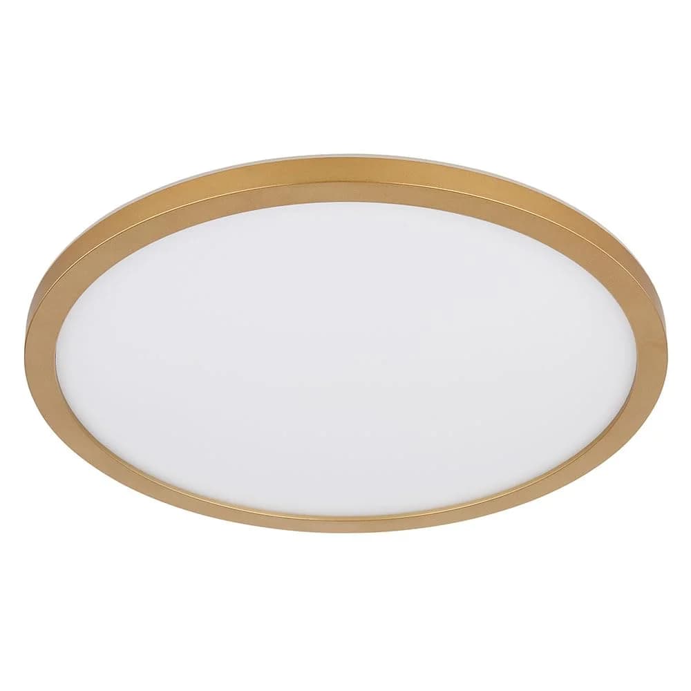 Globo Lighting Deckenleuchte Kunststoff messingfarben matt, LED - Schwarz
