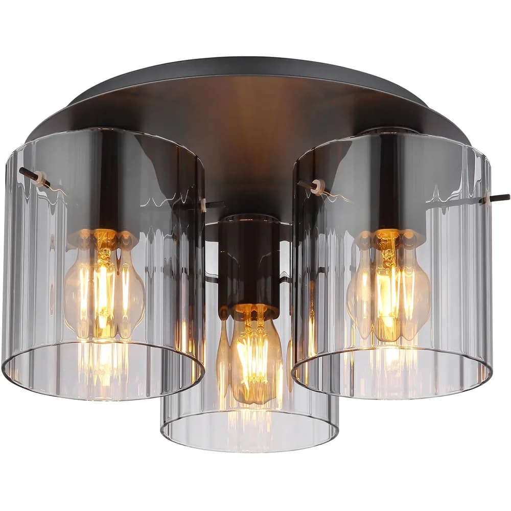 Globo Lighting Deckenleuchte , grau , Maße (cm): H: 20 Ø: 37