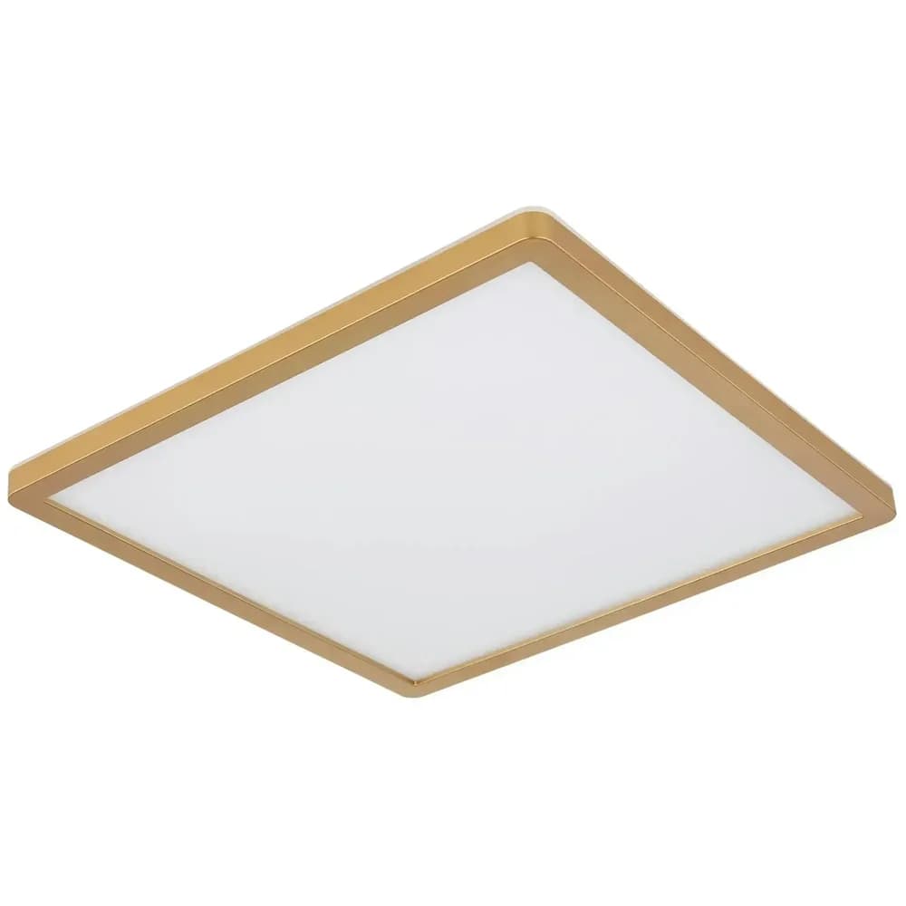 Globo Lighting Deckenleuchte Kunststoff messingfarben matt, LED - Schwarz