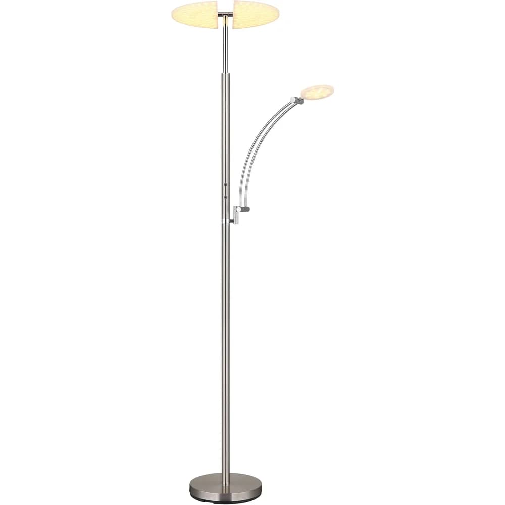 Globo Lighting Deckenfluter , silber , Maße (cm): B: 40,5 H: 183