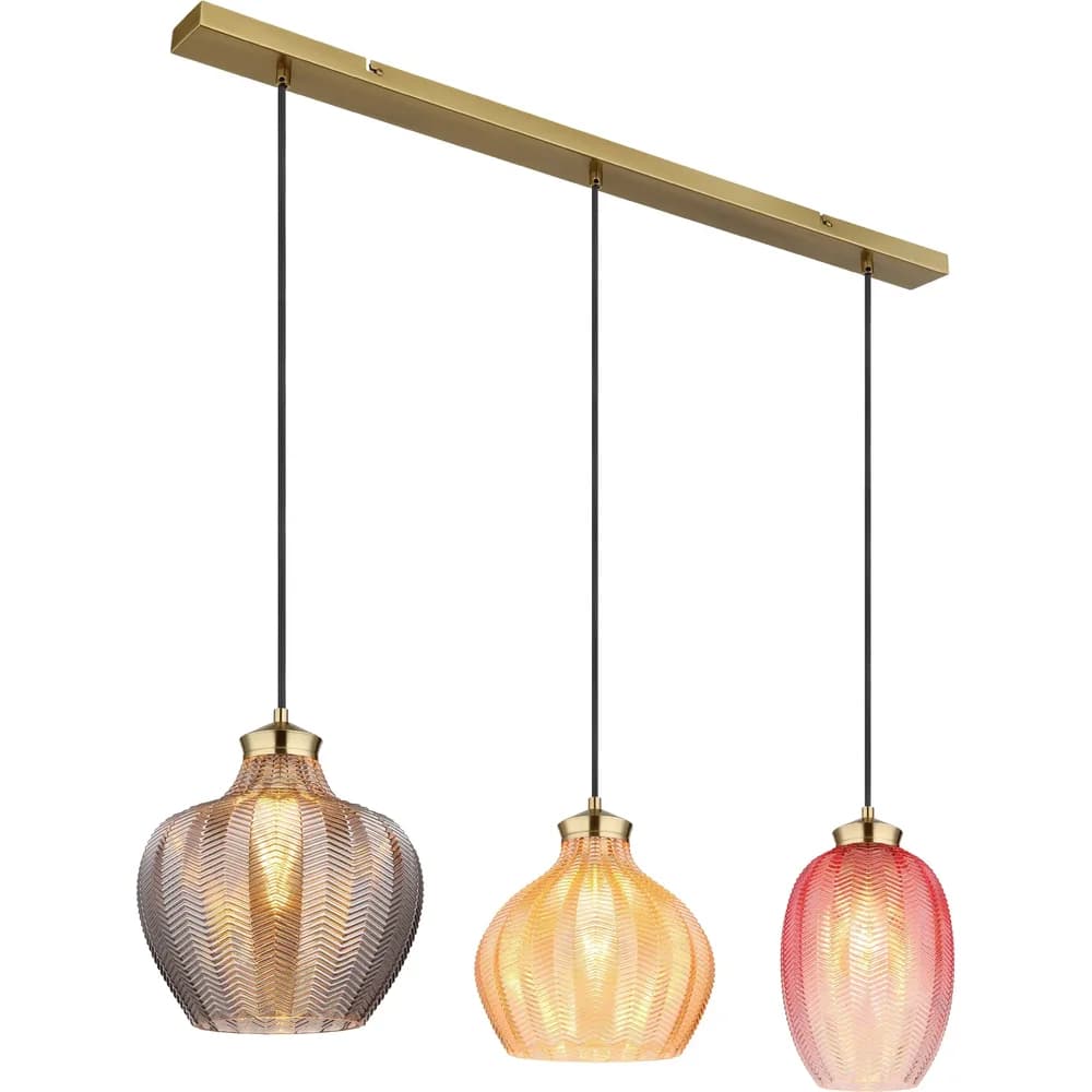 Globo Lighting Hängeleuchte , gold , Maße (cm): B: 25 H: 120