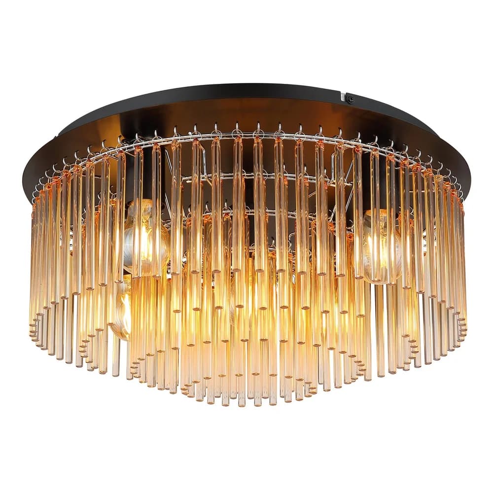 Globo Lighting Deckenleuchte , schwarz , Maße (cm): H: 25 Ø: 50