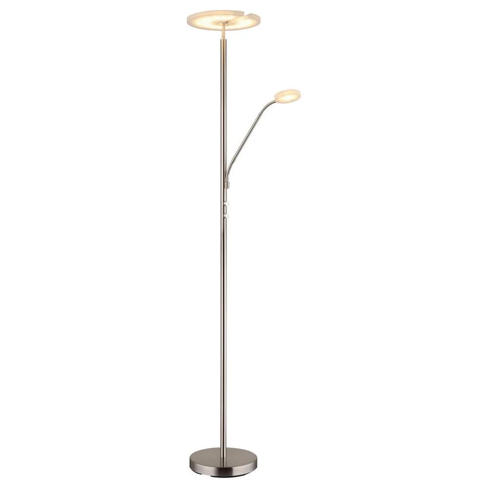 Globo Lighting Deckenfluter , silber , Maße (cm): H: 180 Ø: 30