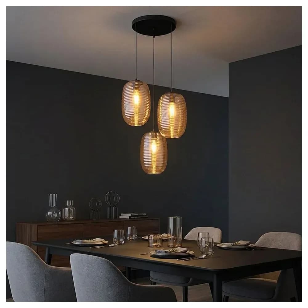 Globo Lighting Hängeleuchte , schwarz , Maße (cm): H: 120 Ø: 47