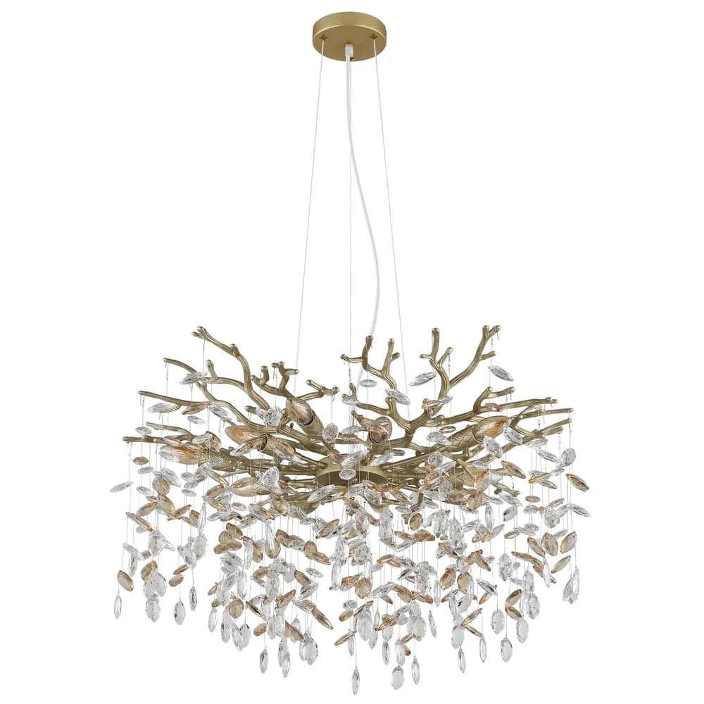 Globo Lighting Luster , gold , Maße (cm): H: 120 Ø: 80