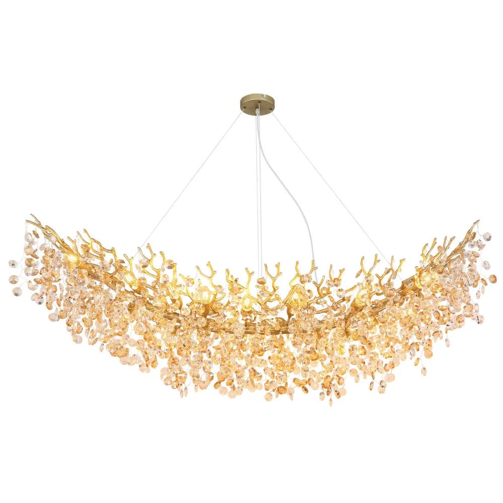 Globo Lighting Luster , gold , Maße (cm): B: 45 H: 120