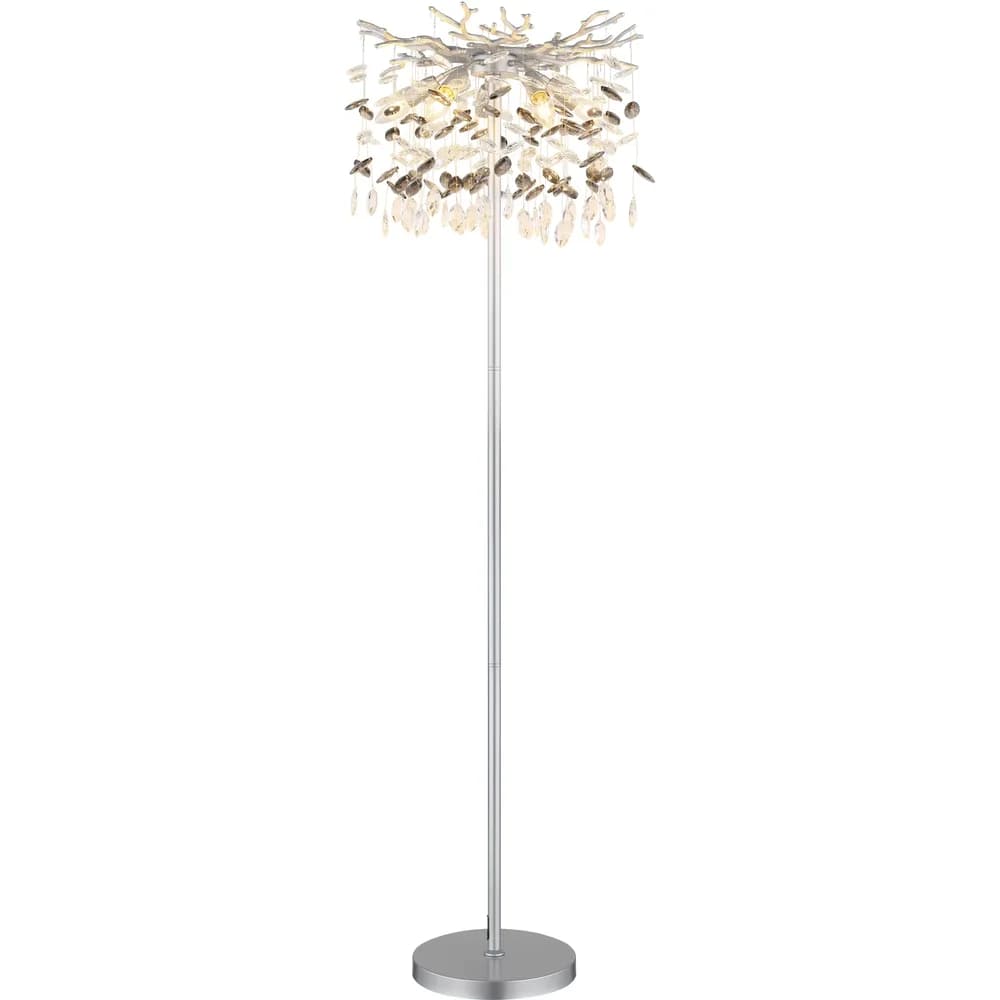 Globo Lighting Stehleuchte , grau , Maße (cm): H: 155 Ø: 46