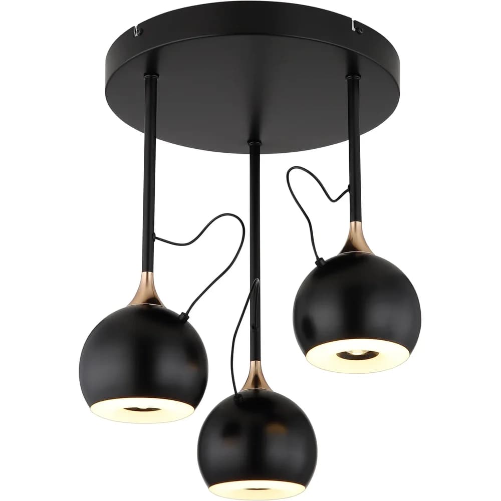 Globo Lighting Deckenleuchte , schwarz , Maße (cm): H: 42 Ø: 32.5