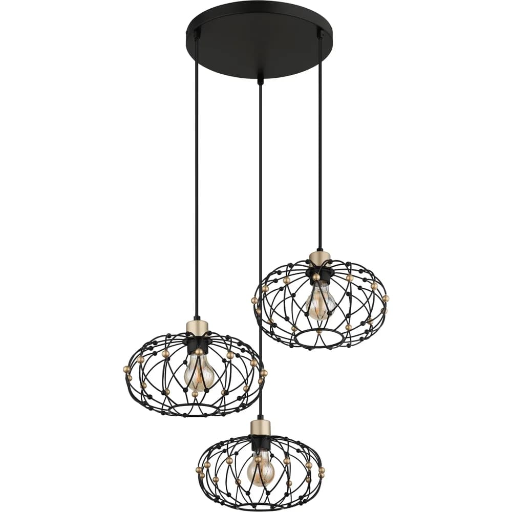 Globo Lighting Hängeleuchte , schwarz , Maße (cm): H: 150 Ø: 54.9