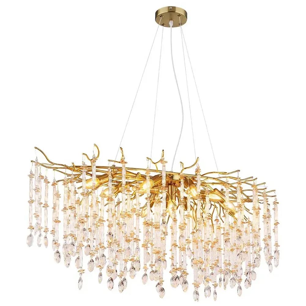Globo Lighting Luster , gold , Maße (cm): B: 50 H: 120