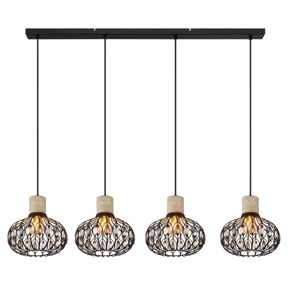 Globo Lighting Hängeleuchte , schwarz , Maße (cm): B: 25 H: 150