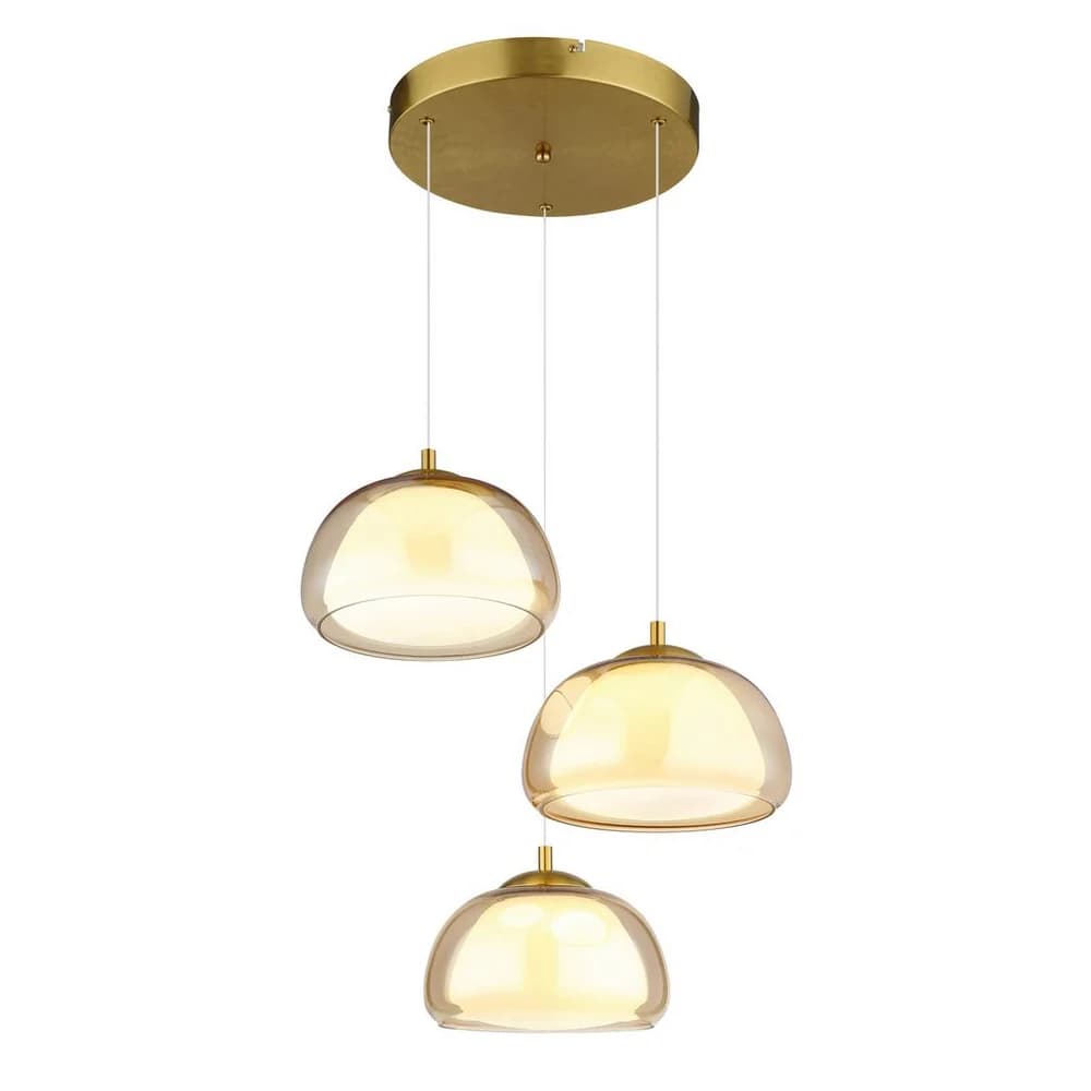 Globo Lighting Hängeleuchte , gold , Maße (cm): H: 150 Ø: 50