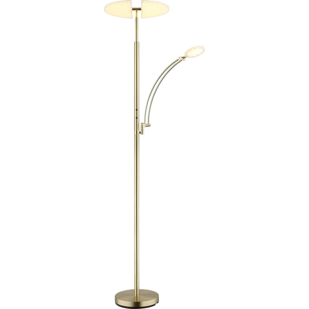 Globo Lighting Deckenfluter , gold , Maße (cm): B: 40,5 H: 183