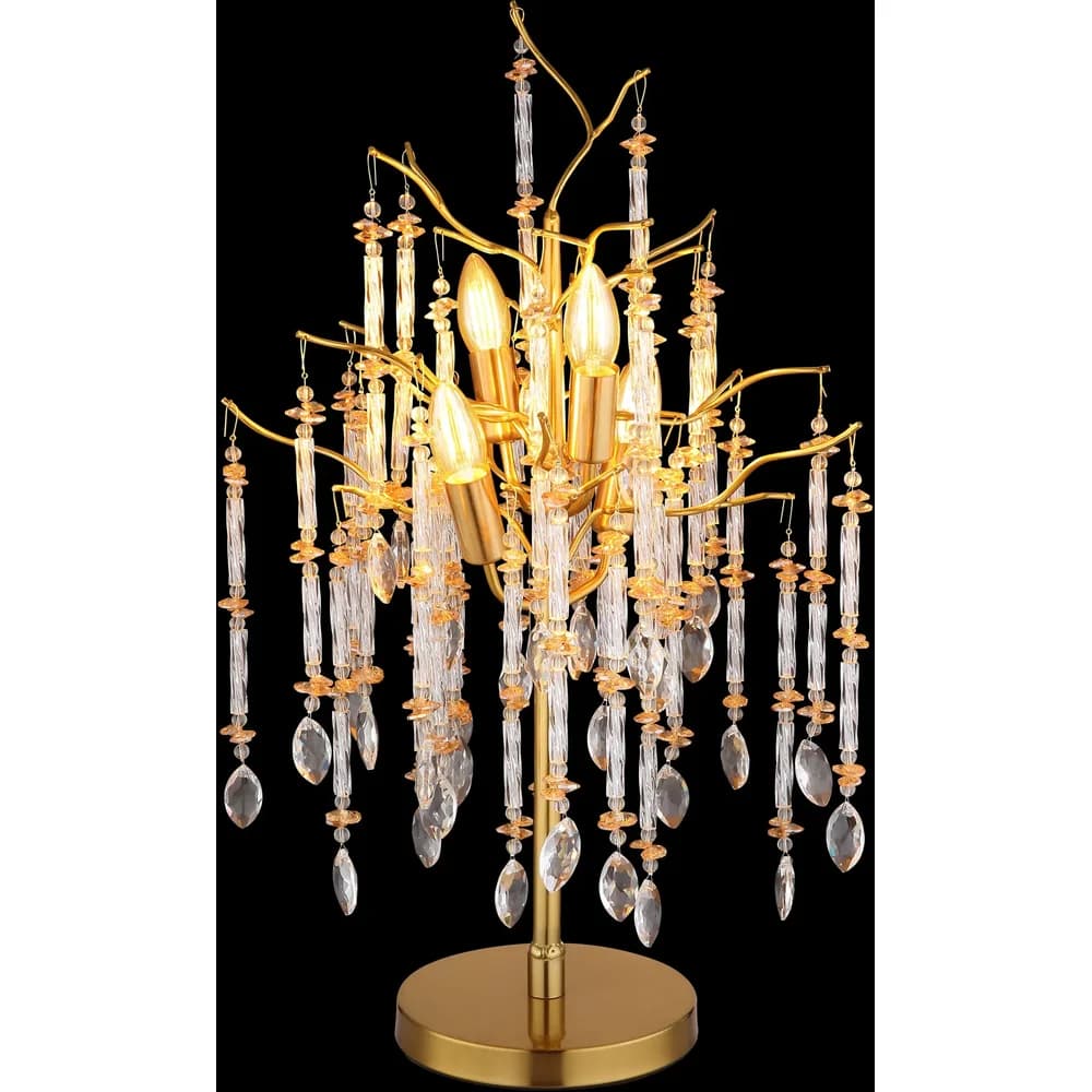 Globo Lighting Tischleuchte , gold , Maße (cm): H: 67 Ø: 41