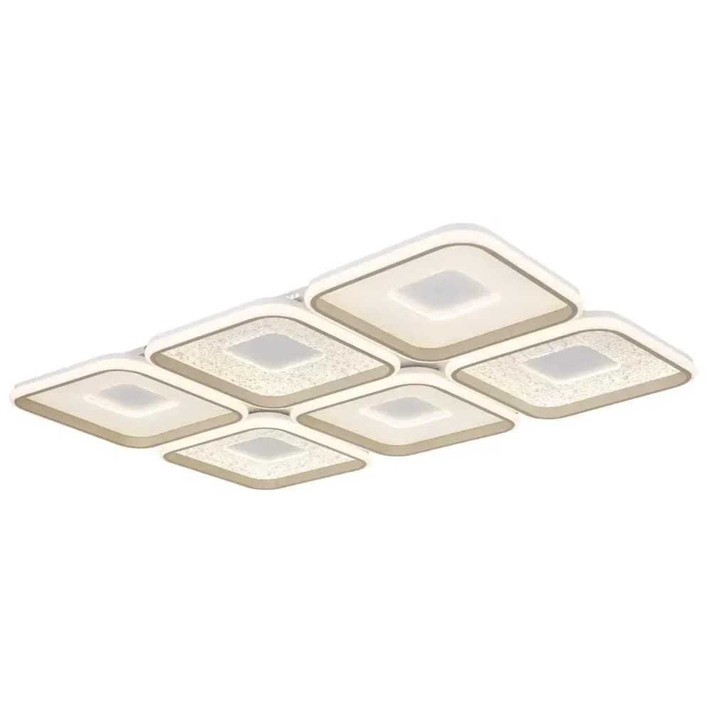 GLOBO Lighting Deckenleuchte MOSAIKO LBH 100x66x8 cm weiß Deckenlampe - Weiß