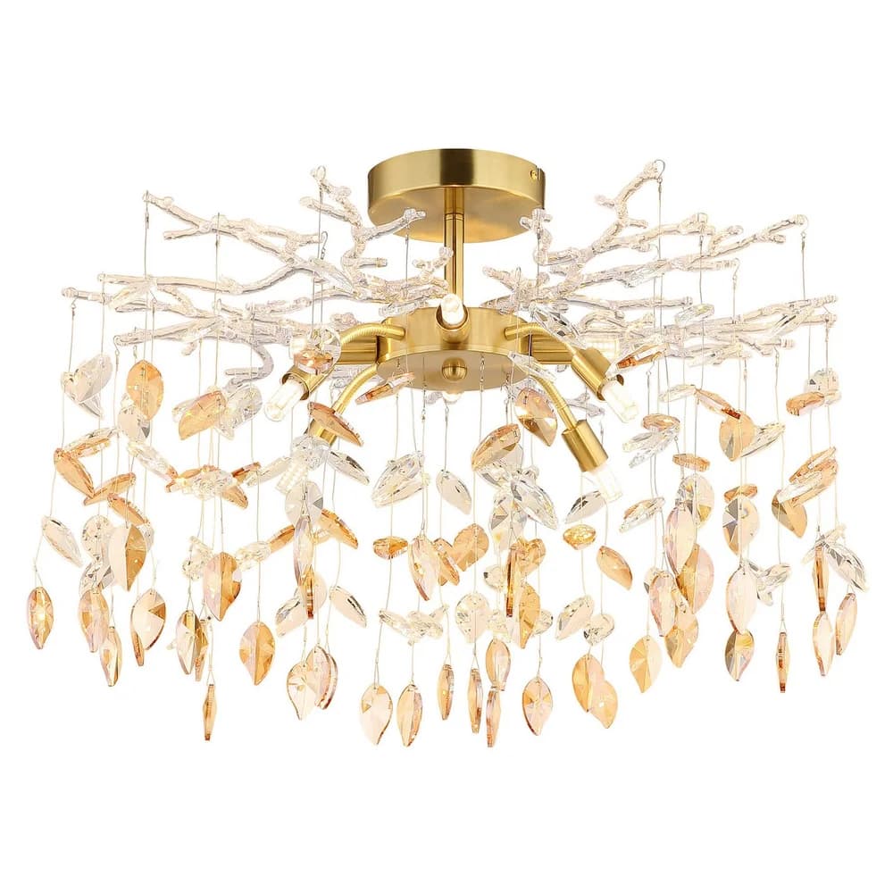 GLOBO Lighting Deckenleuchte DANNA DH 61x46 cm gold Deckenlampe - Gold