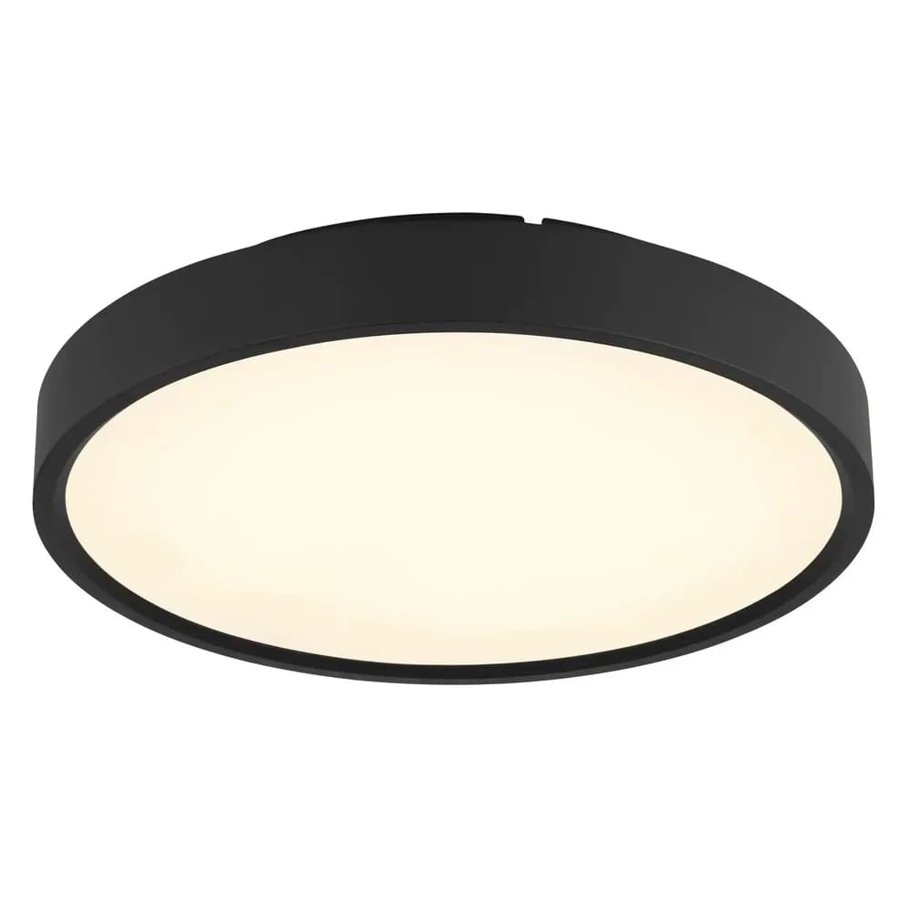 Globo Lighting Deckenleuchte , schwarz , Maße (cm): H: 7,7 Ø: 39