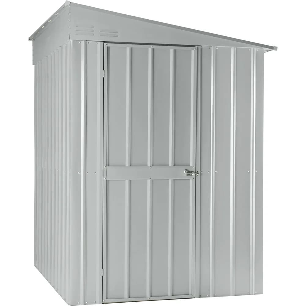 Globel Industries Metall Anlehn-Gerätehaus, Fahrradgarage "Lean-To 56",silber metallic,2,79 m2