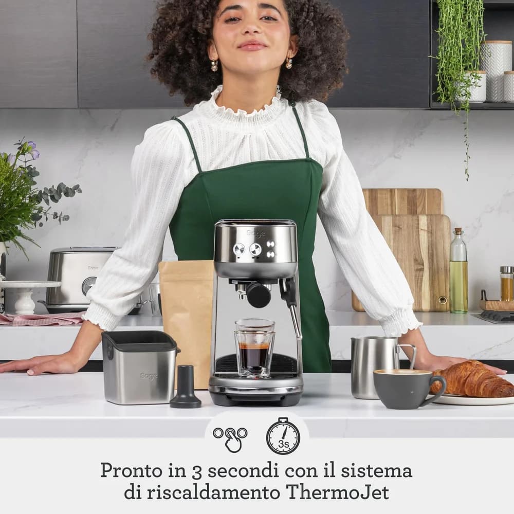 Sage Espresso Maschine the Bambino edelstahl