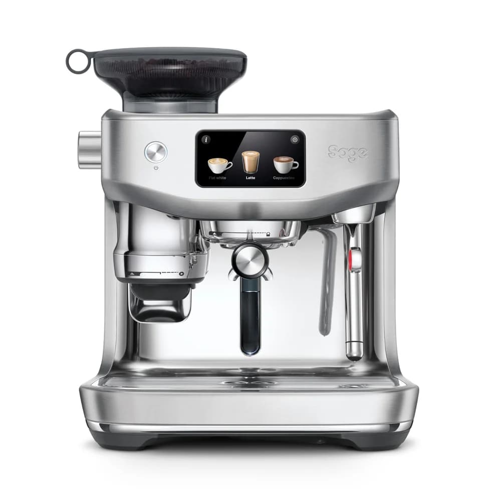 Sage Siebträgermaschine SES985BSS, 340 g Bohnenbehälter silberfarben