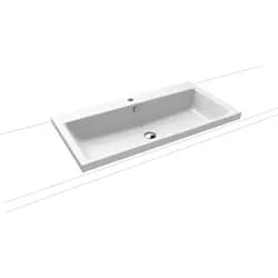 Kaldewei Puro Aufsatzwaschtisch 900506013001 3155, 90x46x4cm, weiss, Perl-Effekt, 1 Hahnloch