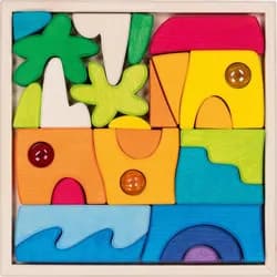 Gollnest & Kiesel Puzzle Goki 58343 - Landschaftspuzzle Honolulu mit 3 Glitzersteinen, 29-te..., Puzzleteile