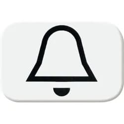 Tastersymbol "Klingel" (alpinweiß)