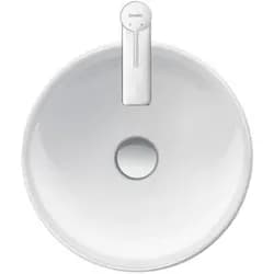 Duravit Aufsatzwaschtisch D-Neo d 40cm, o. HL, ÜL, Hahnlochbank, weiß