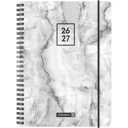 Baier & Schneider Schülerkalender Schülerkalender 2026/2027 "Grey Marble", A5, Kunststoff