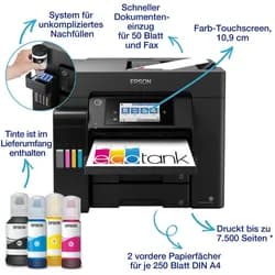 EPSON EcoTank ET-5855, Tinte, mehrfarbig