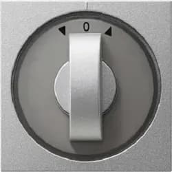 Gira Abdeckung m.Knebel alu 066626