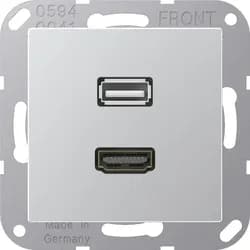 Jung Multimedia-Anschluss alu MA A 1163 AL