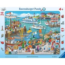 Ravensburger Puzzle Ein Tag am Hafen, 24 Teile, Puzzleteile bunt