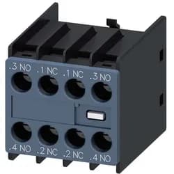 Auxiliary switch on the front 2 no + 2 nc