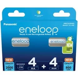 eneloop 4x Akkus Micro AAA + 4x Mignon AA