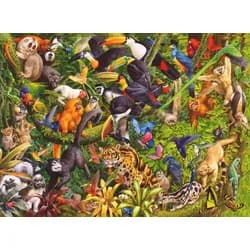 Ravensburger Puzzle Bunter Dschungel, 200 Puzzleteile, Made in Germany bunt