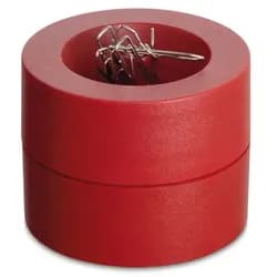 MAUL Klammerspender, rot, aus bruchsicherem Kunststoff, Ø 7,3cm, Höhe 6cm
