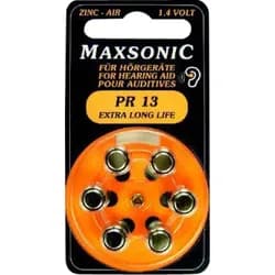 Batterien für Hörgeräte Maxsonic Pr13