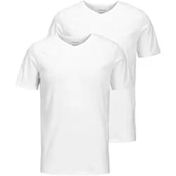 Jack & Jones T-Shirt V-Neck (2er-Pack) weiß S (48)