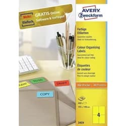 Avery, Etiketten, Farbige Etiketten