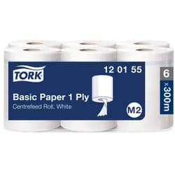 TORK Putztuchrollen 1-lagig hochweiß