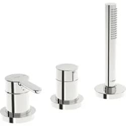 HansaDESIGNO Style Wannenarmatur 5325 Rosette rund 3-strahlig Chrom