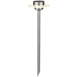 Solar LED Gartenstrahler Ufo IP44 3000K Edelstahl Klar