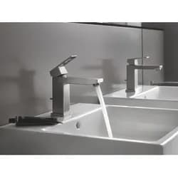Grohe Eurocube Waschtischarmatur 23445DC0 M-Size, mit Ablaufgarnitur, supersteel