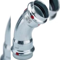 VIEGA Bogen I/I 45° Prestabo Stahl verzinkt 22mm