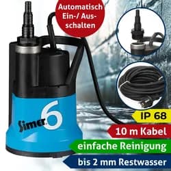 Jung Pumpen Tauchpumpe Simer 6S mit Schaltautomatik